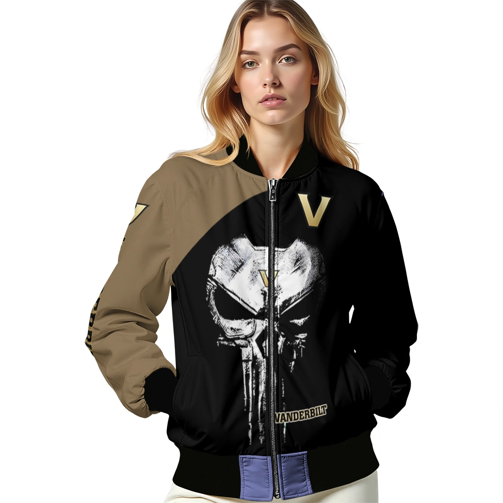 vanderbilt commodores edgy mask black bomber jacket latest model vanderbilt commodores edgy mask black bomber jacket latest model