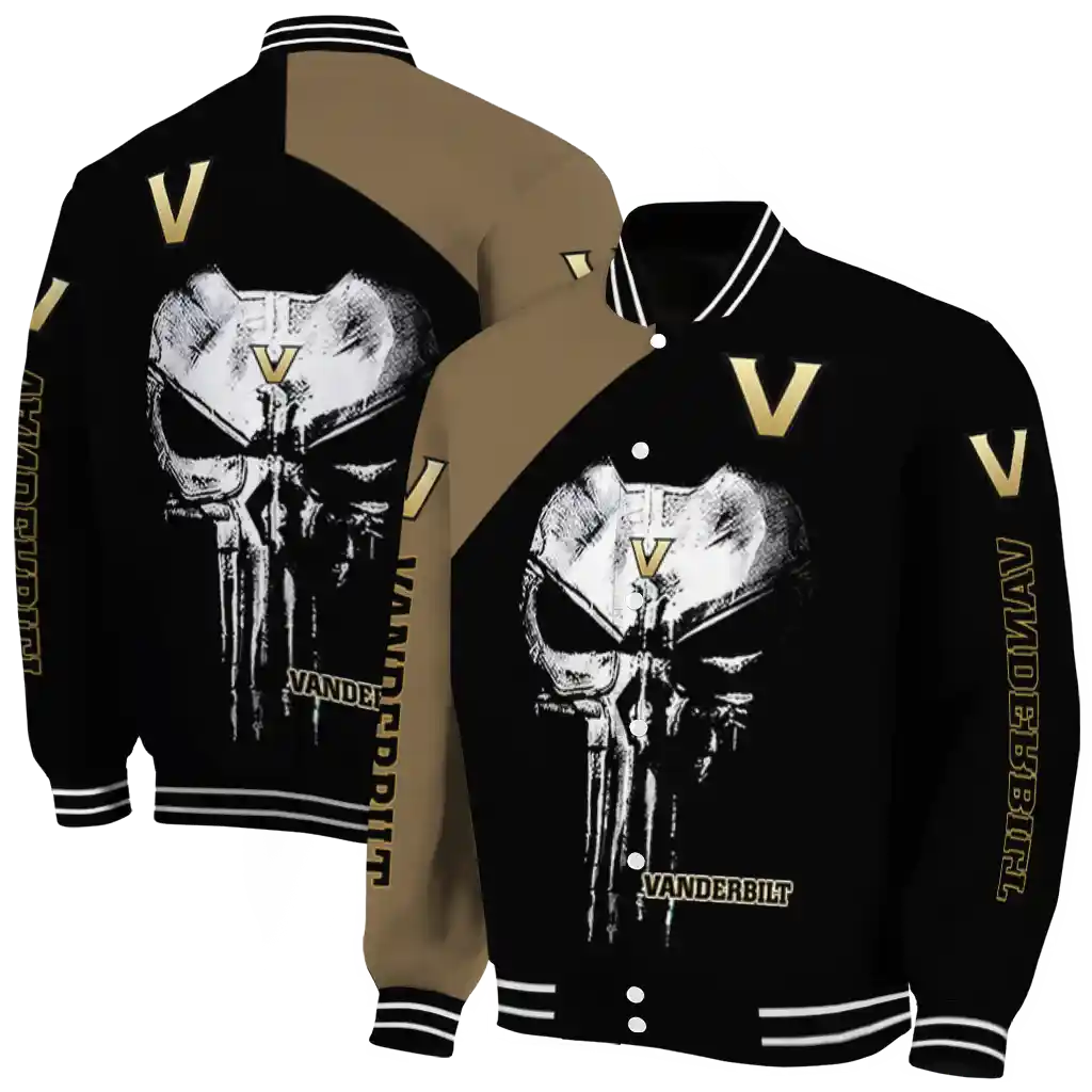 vanderbilt commodores edgy mask black varsity jacket fashion forward vanderbilt commodores edgy mask black varsity jacket fashion forward