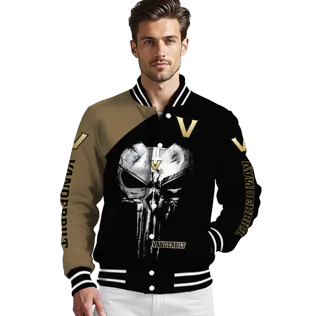 vanderbilt commodores edgy mask black varsity jacket high quality vanderbilt commodores edgy mask black varsity jacket high quality