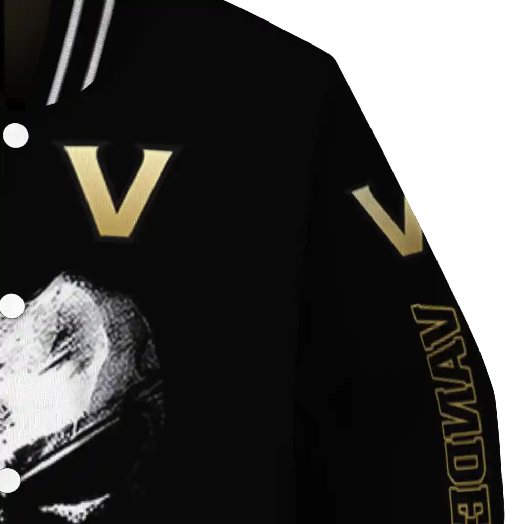 vanderbilt commodores edgy mask black varsity jacket premium grade vanderbilt commodores edgy mask black varsity jacket premium grade