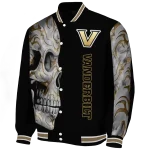 vanderbilt commodores fire skull black varsity jacket best selling