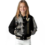 vanderbilt commodores fire skull black varsity jacket best selling