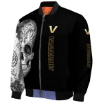 vanderbilt commodores intricate skull black bomber jacket best selling