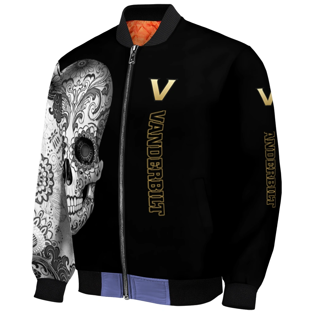 vanderbilt commodores intricate skull black bomber jacket fashion forward vanderbilt commodores intricate skull black bomber jacket fashion forward
