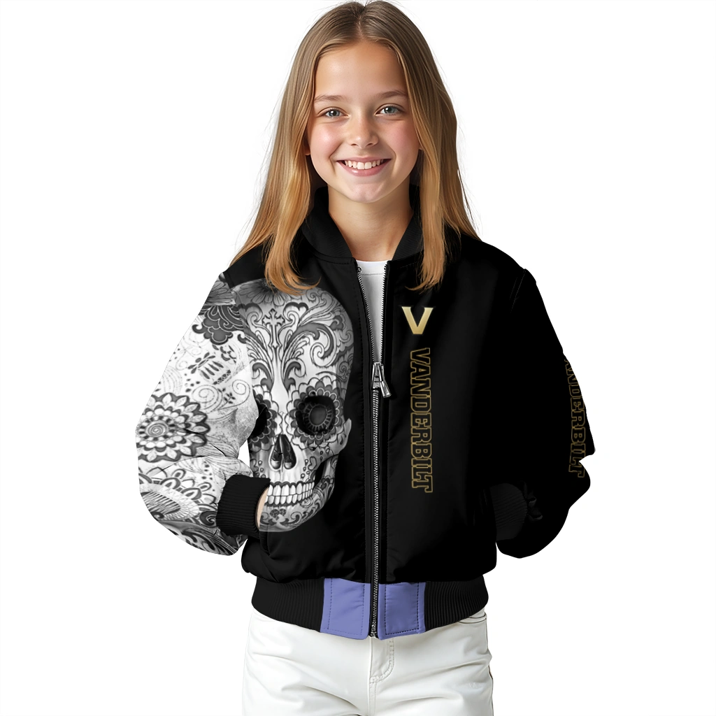 vanderbilt commodores intricate skull black bomber jacket top rated vanderbilt commodores intricate skull black bomber jacket top rated