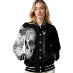 vanderbilt commodores intricate skull black varsity jacket best selling