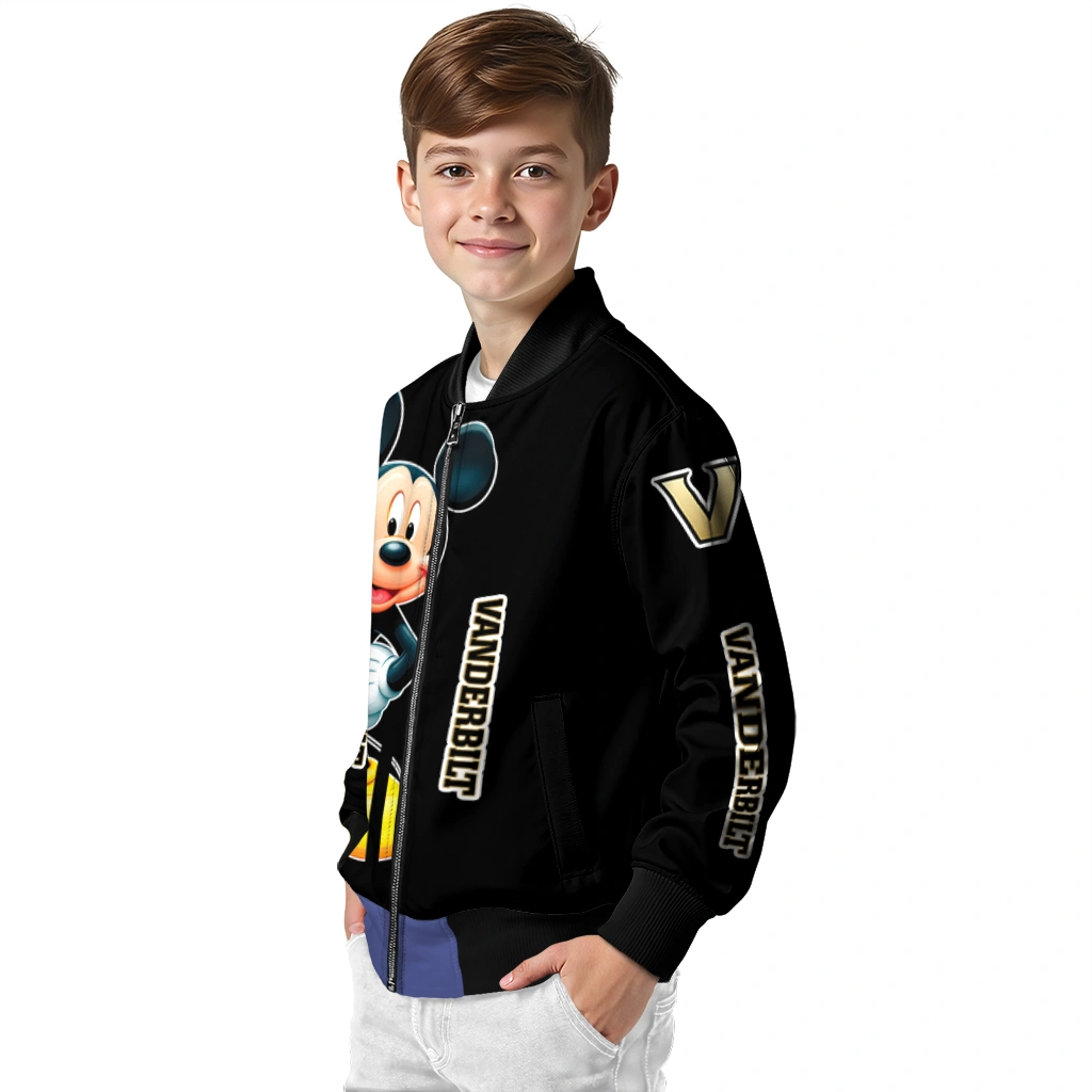 vanderbilt commodores mickey mouse black bomber jacket trendy vanderbilt commodores mickey mouse black bomber jacket trendy