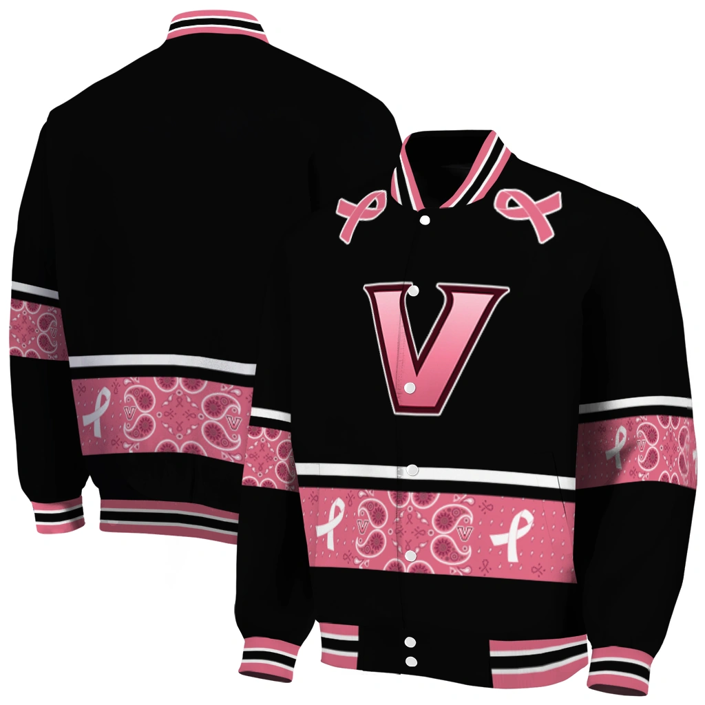 vanderbilt commodores pink ribbon black pink varsity jacket fashion forward vanderbilt commodores pink ribbon black pink varsity jacket fashion forward