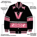 vanderbilt commodores pink ribbon black pink varsity jacket best selling
