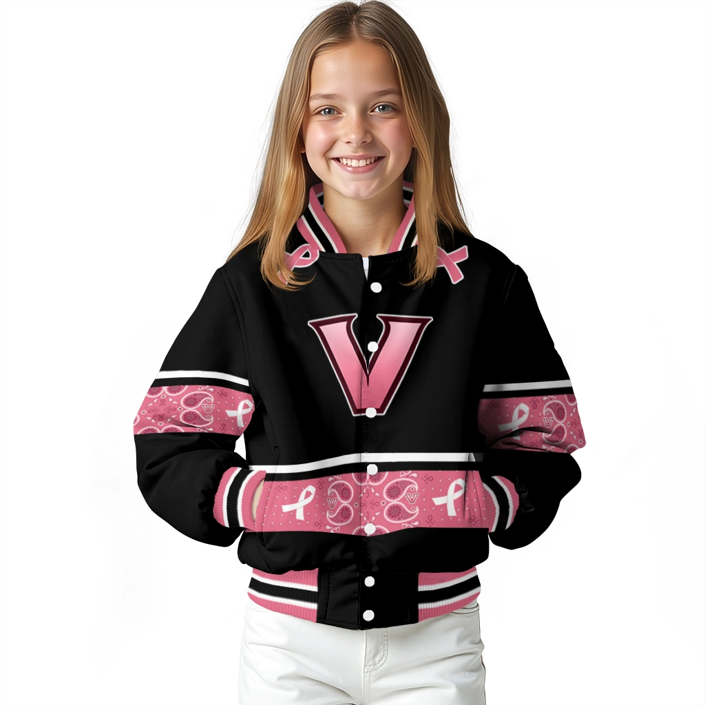 vanderbilt commodores pink ribbon black pink varsity jacket top rated vanderbilt commodores pink ribbon black pink varsity jacket top rated