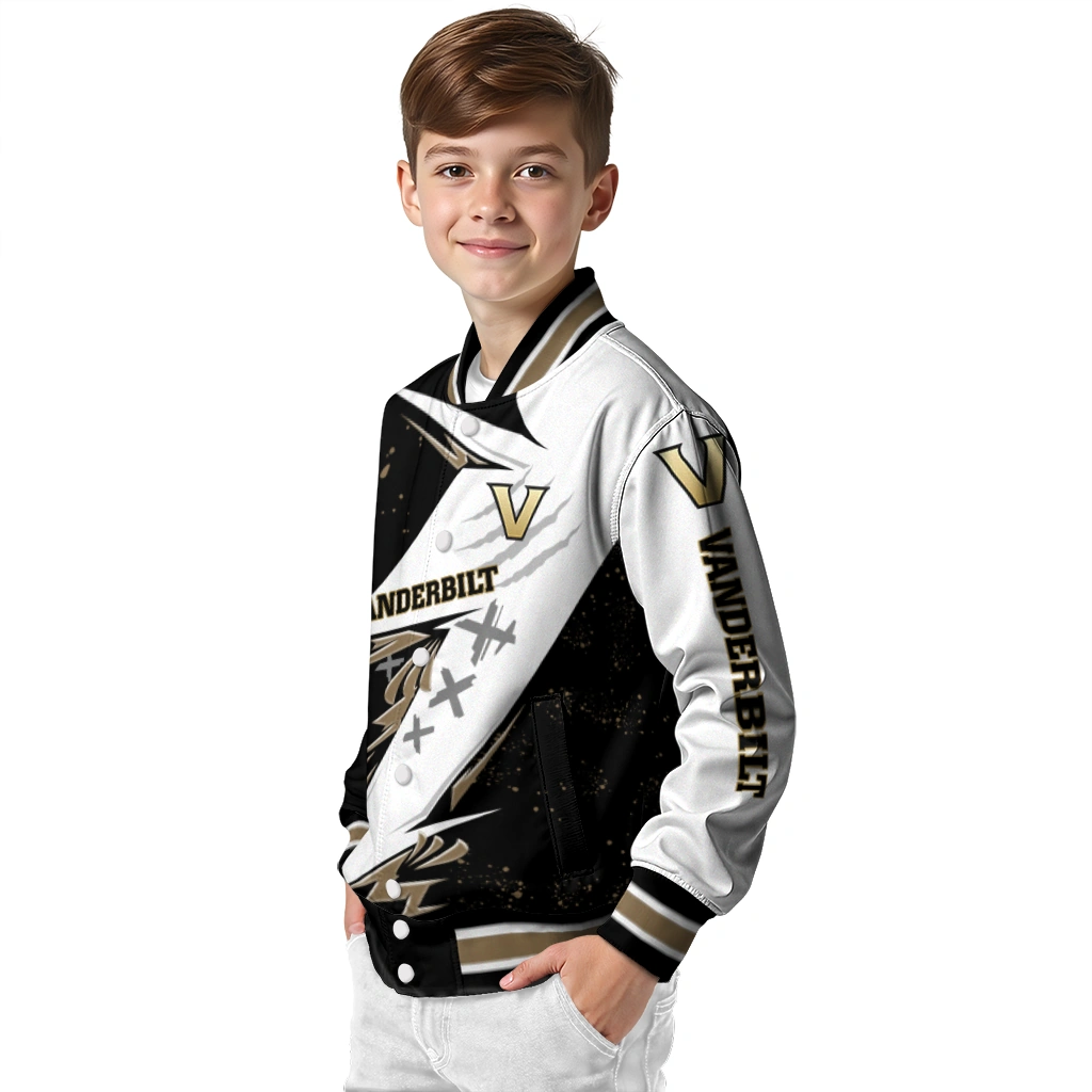 vanderbilt commodores ripped bolt black white varsity jacket trendy vanderbilt commodores ripped bolt black white varsity jacket trendy