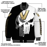 vanderbilt commodores skull outline black white varsity jacket best selling