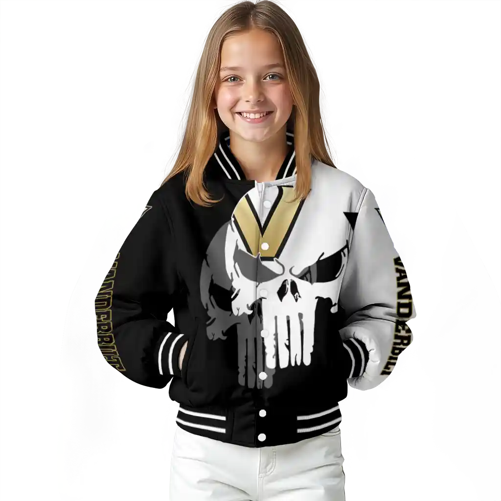 vanderbilt commodores skull outline black white varsity jacket top rated vanderbilt commodores skull outline black white varsity jacket top rated