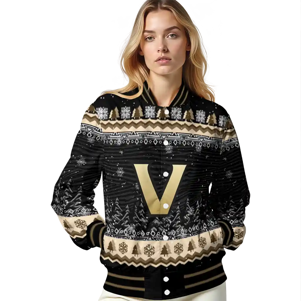vanderbilt commodores snowy pines black varsity jacket latest model vanderbilt commodores snowy pines black varsity jacket latest model