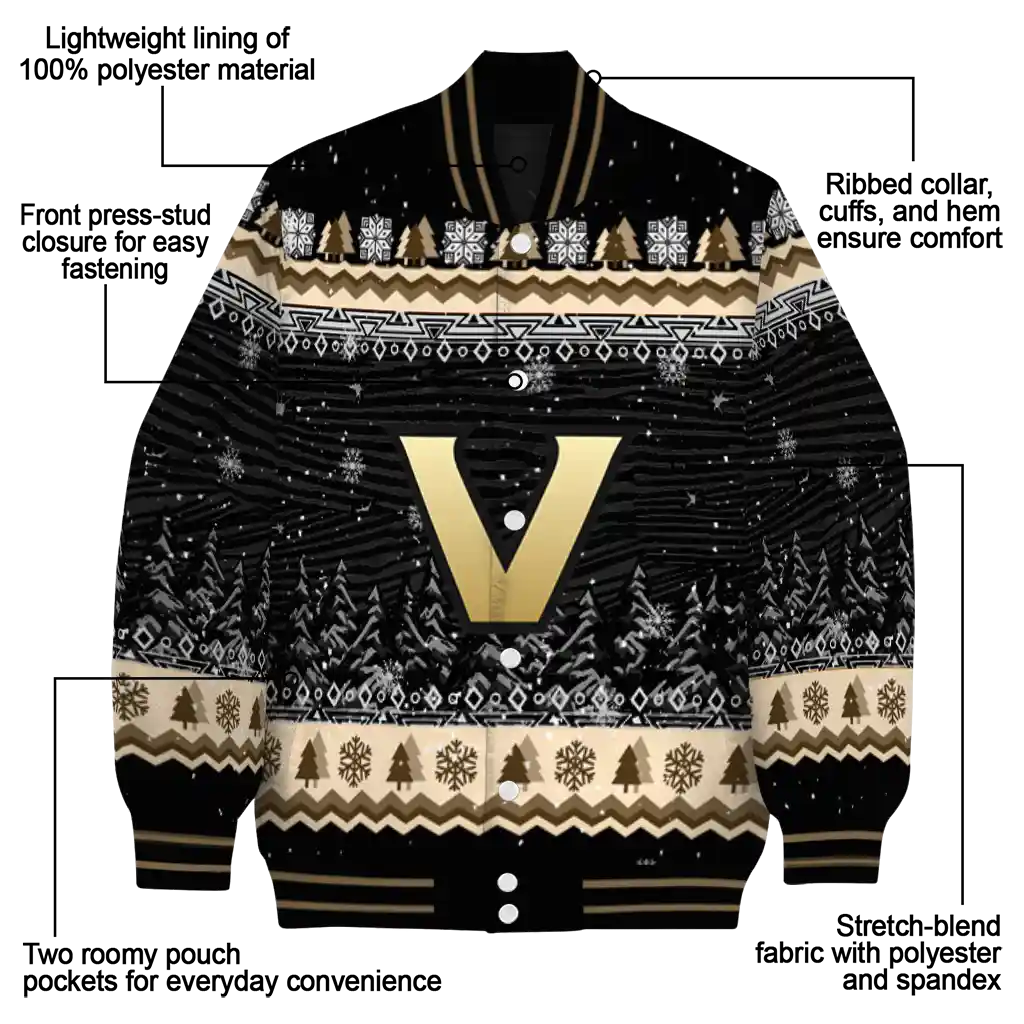 vanderbilt commodores snowy pines black varsity jacket new arrival vanderbilt commodores snowy pines black varsity jacket new arrival
