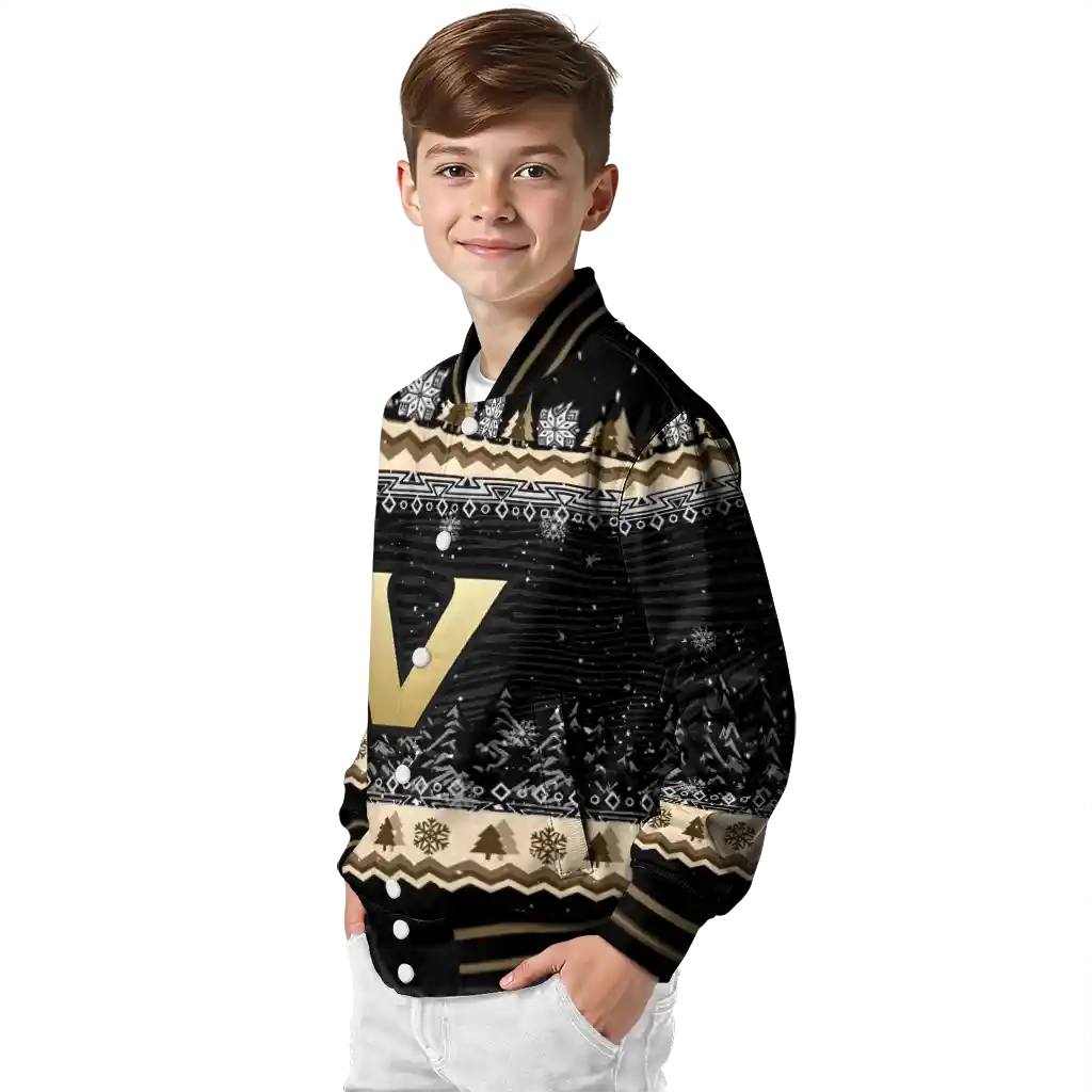 vanderbilt commodores snowy pines black varsity jacket trendy vanderbilt commodores snowy pines black varsity jacket trendy