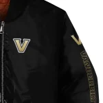 vanderbilt commodores torn texture print black bomber jacket best selling