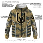 vegas golden knights dynamic heat wave tan windbreaker jacket best selling