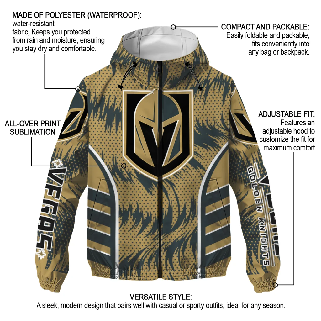 vegas golden knights dynamic heat wave tan windbreaker jacket new arrival vegas golden knights dynamic heat wave tan windbreaker jacket new arrival