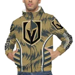 vegas golden knights dynamic heat wave tan windbreaker jacket best selling