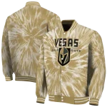 vegas golden knights dynamic rings tan varsity jacket best selling