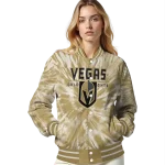vegas golden knights dynamic rings tan varsity jacket best selling