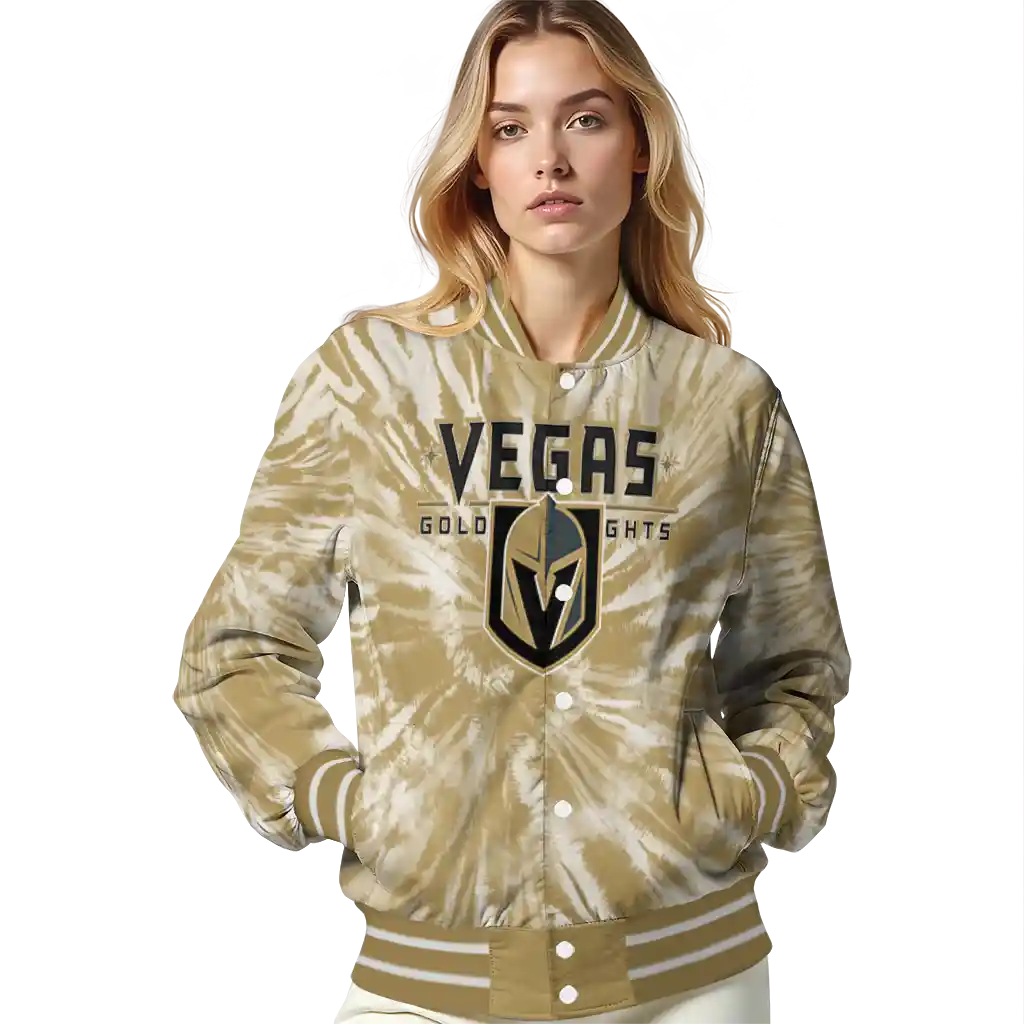 vegas golden knights dynamic rings tan varsity jacket latest model vegas golden knights dynamic rings tan varsity jacket latest model