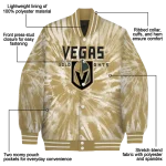 vegas golden knights dynamic rings tan varsity jacket best selling