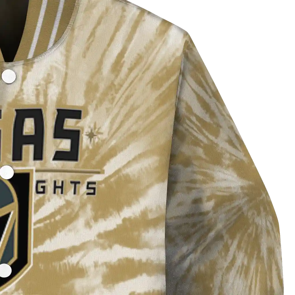 vegas golden knights dynamic rings tan varsity jacket premium grade vegas golden knights dynamic rings tan varsity jacket premium grade