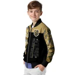 vegas golden knights fire skull tan black bomber jacket best selling
