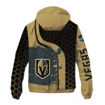 vegas golden knights hex grid texture tan black windbreaker jacket best selling