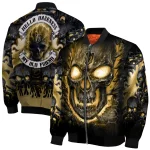 vegas golden knights inferno skull tan black bomber jacket best selling