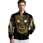 vegas golden knights inferno skull tan black bomber jacket best selling