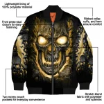 vegas golden knights inferno skull tan black bomber jacket best selling