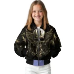 vegas golden knights skull bite tan black bomber jacket best selling
