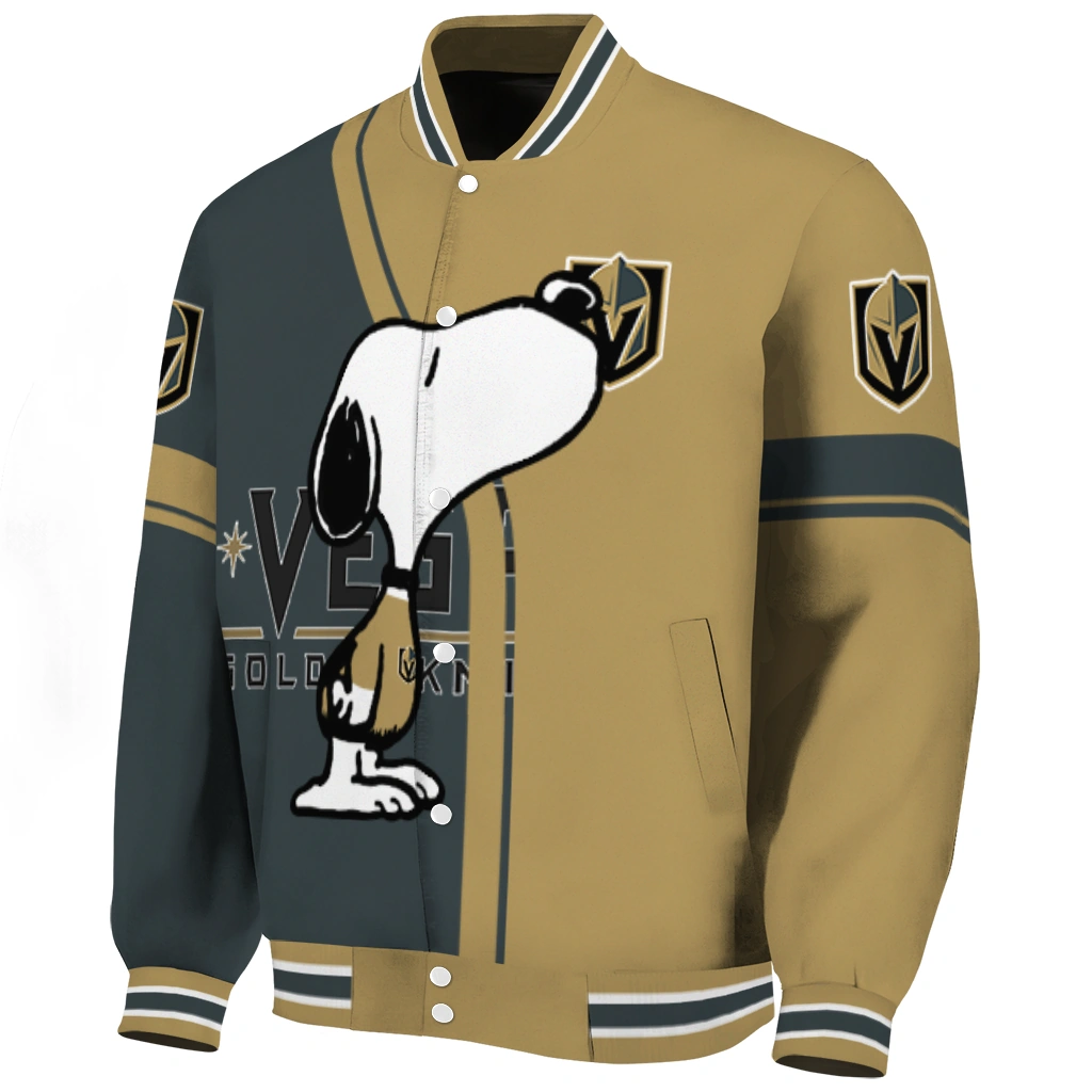 vegas golden knights snoopy attitude tan varsity jacket best selling vegas golden knights snoopy attitude tan varsity jacket best selling