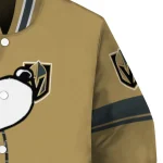vegas golden knights snoopy attitude tan varsity jacket best selling