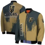 vegas golden knights urban mark tan bomber jacket best selling