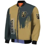vegas golden knights urban mark tan bomber jacket best selling