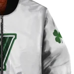 villanova wildcats clovers pattern white green bomber jacket best selling