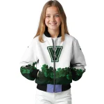 villanova wildcats clovers pattern white green bomber jacket best selling