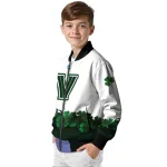 villanova wildcats clovers pattern white green bomber jacket best selling