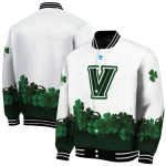 villanova wildcats clovers pattern white green varsity jacket best selling