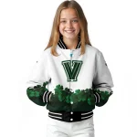 villanova wildcats clovers pattern white green varsity jacket best selling