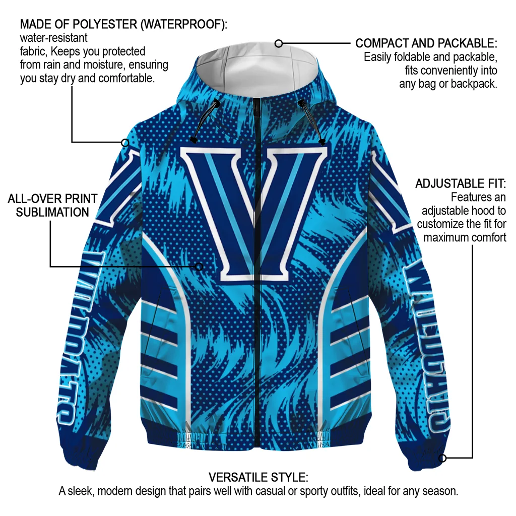 villanova wildcats dynamic heat wave navy windbreaker jacket new arrival villanova wildcats dynamic heat wave navy windbreaker jacket new arrival