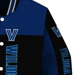 villanova wildcats intricate skull navy black varsity jacket best selling