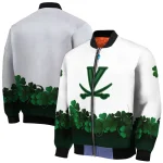 virginia cavaliers clovers pattern white green bomber jacket best selling