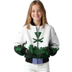 virginia cavaliers clovers pattern white green bomber jacket best selling