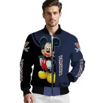 virginia cavaliers mickey mouse blue bomber jacket best selling