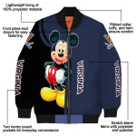 virginia cavaliers mickey mouse blue bomber jacket best selling